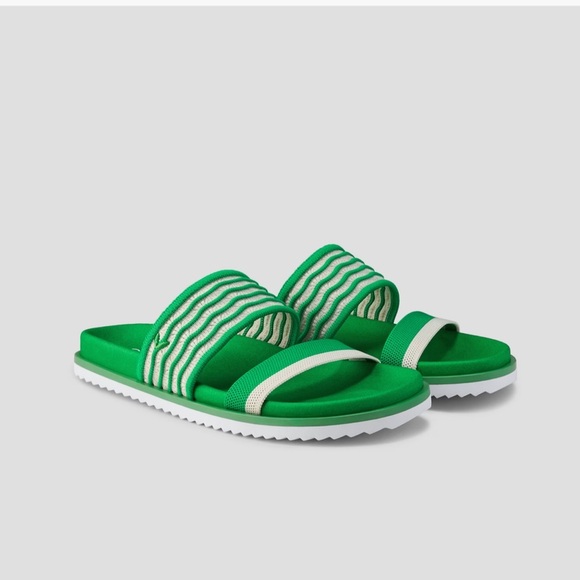 Vivaia Naina Double Straps Slide Sandals Green size 41/9.5 - Picture 4 of 6